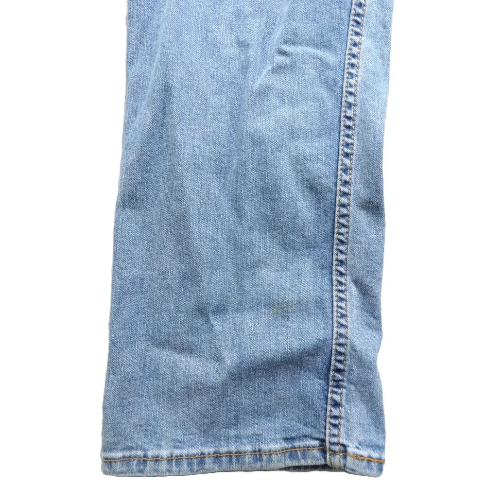 Levis 513 Slim Straight Jeans Men W36 L36 Light Wash Blue Denim Stretch Cotton